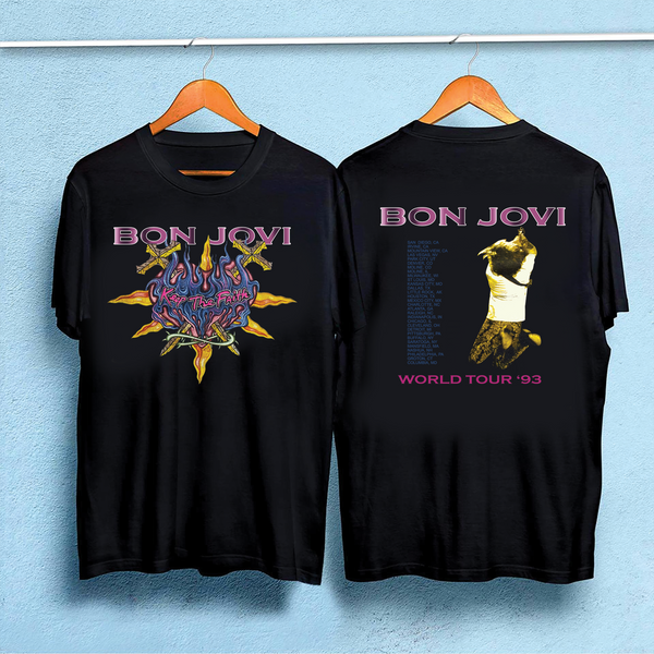 Vintage 1993 Bon Jovi Keep The Faith World Tour T-Shirt-image