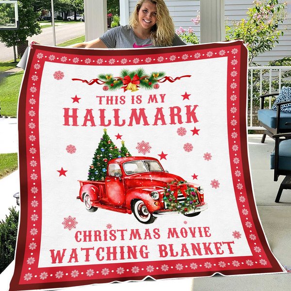 Name This Is My Hallmark Christmas Movie Fleece Blanket