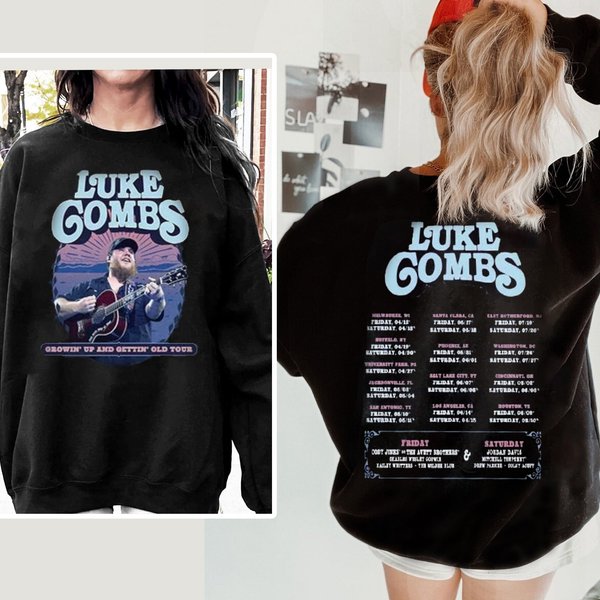 Lukee Comb 2024 Tour Growing Up And Getting Old Sweatshirt, Lukee Comb Merch-image