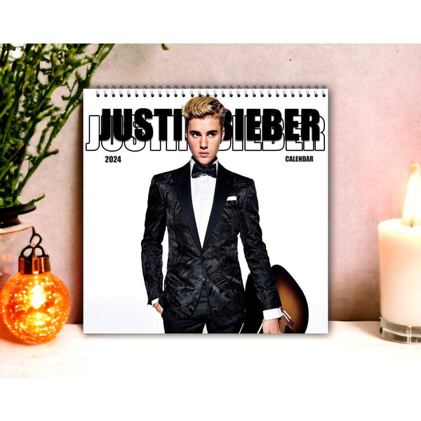 Justin Calendar, Bieber 2024 Wall Calendar, Celebrity Calendar 2024-image