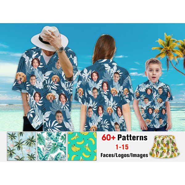 Custom Hawaiian Shirt With Face Photo For Him,Personalized Christmas Gift Hawaiian Shirt-image