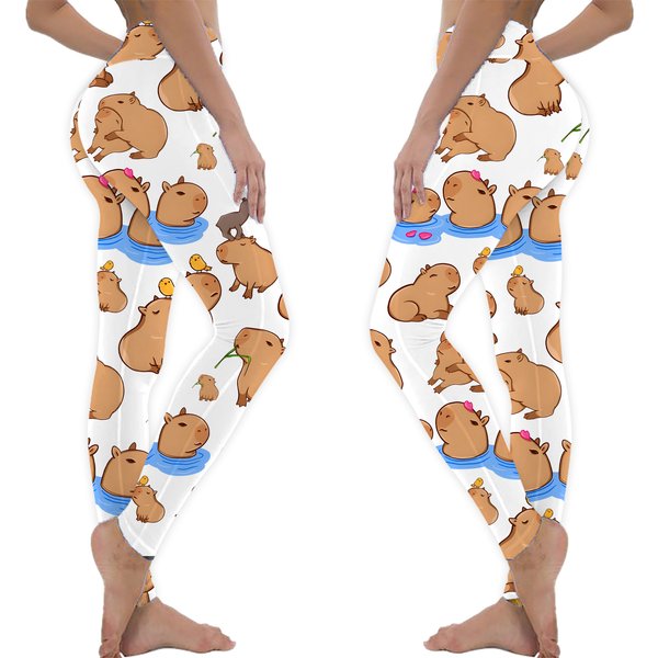 Capybara Pattern Leggings-image