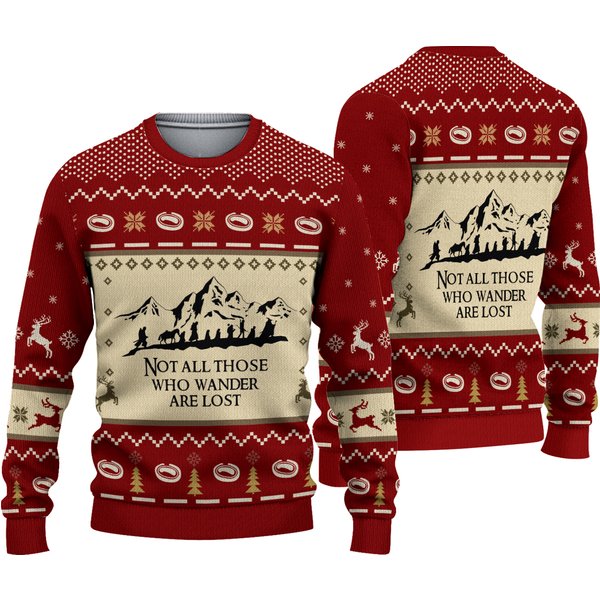 Lotr Not All Those Who Wander Are Lost Ugly Christmas Sweater-image