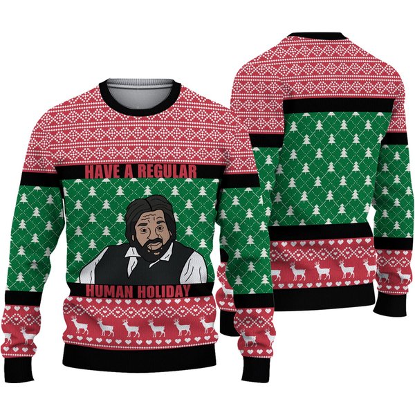 3D Regular Human Holiday Ugly Christmas Sweater-image