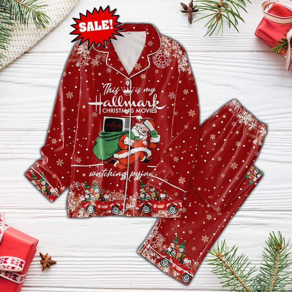 This Is My Hallmark Christmas Movie Pajamas Set, Matching Christmas Pajamas Family-image