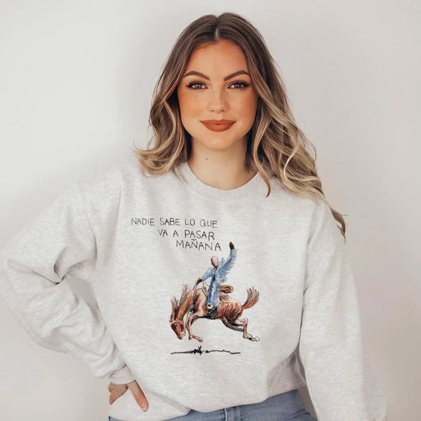 Nadie Sabe Lo Que Va A Pasar Maana Sweater | Bad Bunny New Album Crewneck-image