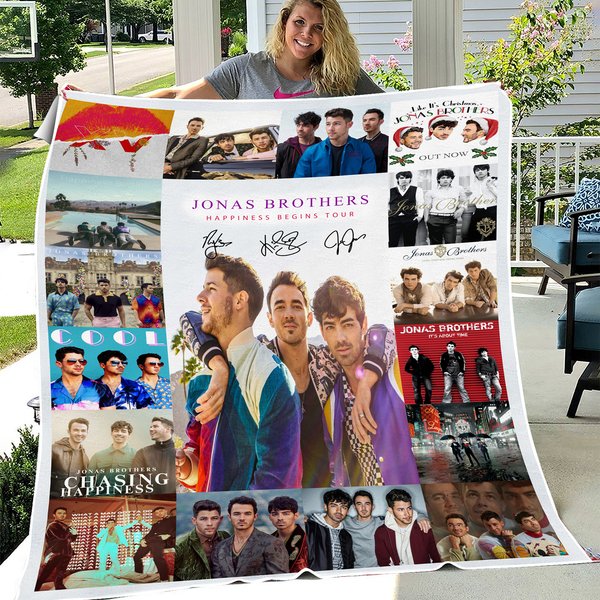 Jonas Brother Pop Band Fleece Blanket-image