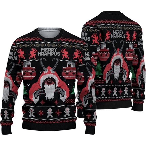 Merry Krampus Xmas Ugly Sweater-image