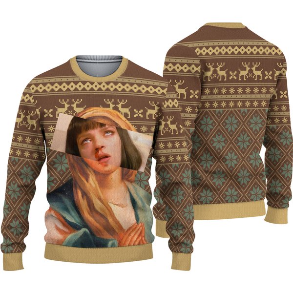 Pulp Fiction Ugly Merry Christmas 3d Sweater