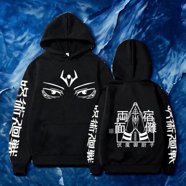 Jujutsu Satoru Ryomen Sukuna Eyes Anime 3D Hoodie-image