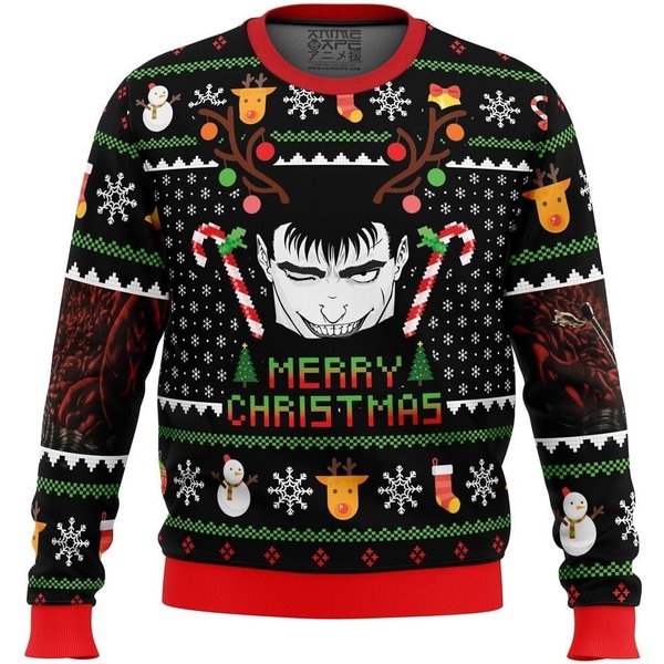 Guts Santa Claus Berzerk Ugly Christmas Sweater, Christmas Gift-image