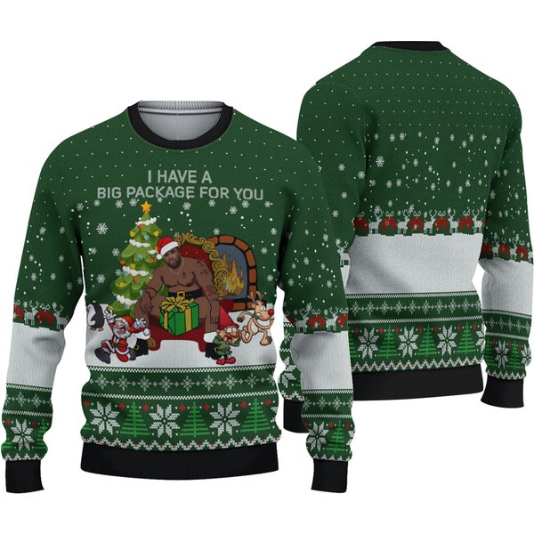 I Have A Big Package For You Barry Wood Christmas Sweater-image