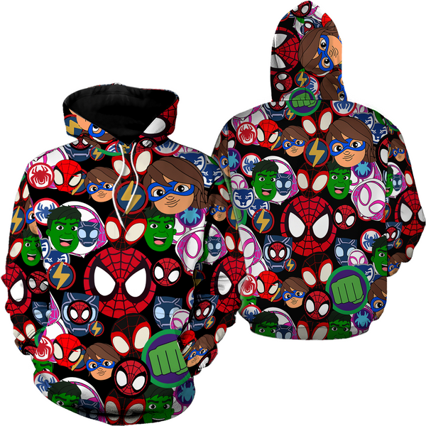 Spidey And His Amazing Friends 3d Hoodies