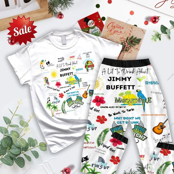 Jimmy Buffett Memorial Pajama Set - Parrothead Tribute Collection-image