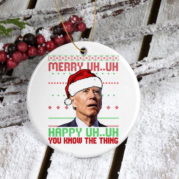 Anti Sleepy Joe Biden Political Gag Gift For Republicans,joe Biden Xmas Tree Ornament