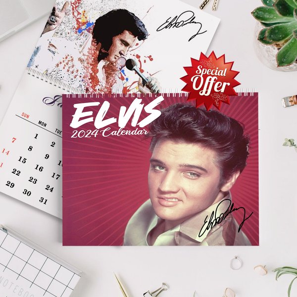 Elvis Presley 2024 Wall Calendar - The Hillbilly Cat Edition