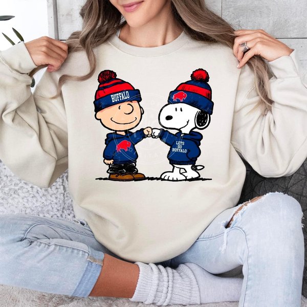Bills Pals Charlie Brown And Snoopy Sweatshirt-image
