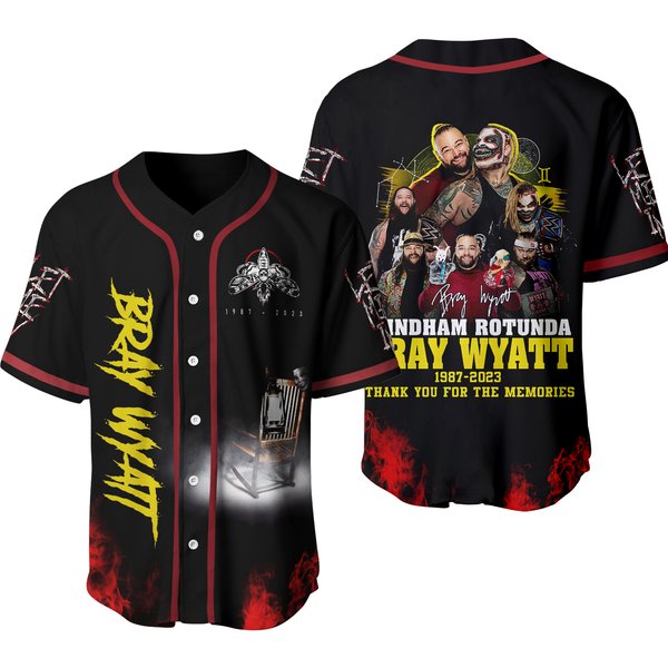 Windham Rotunda Aka Bray Wyatt Memorial Adult Baseball Jersey-image