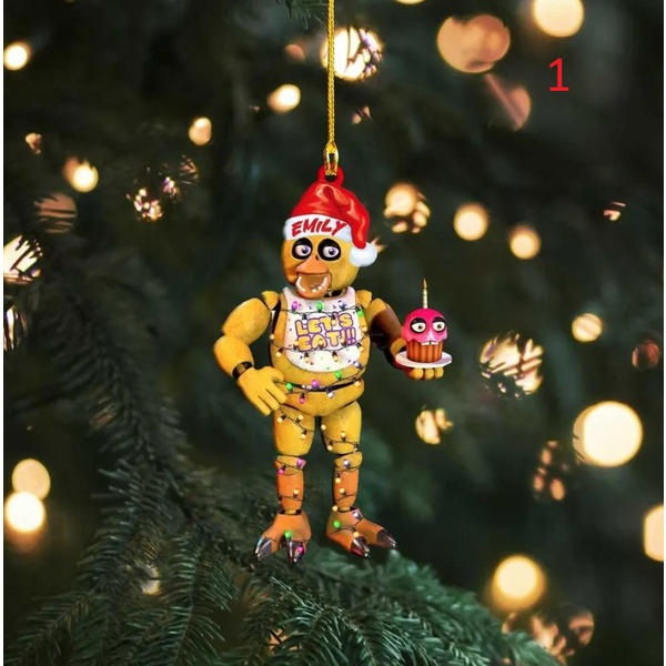 Personalized Five Nights At Freddys Characters Ornament, Fnafs Christmas-image