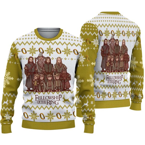 Lord Of The Ring Ugly Sweater, 2023 Lotr Movie Fans Ugly Sweater