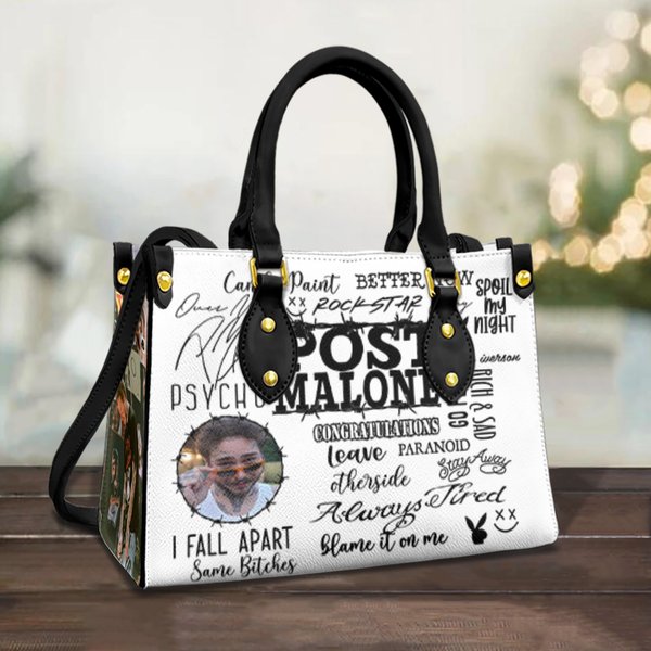 Post Malone Leather Handbag, Post Malone Bag ,Music Leather Handbag-image