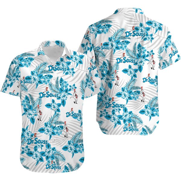 Dr Seuss Hawaiian Flowers Pattern Hawaiian Shirt-image