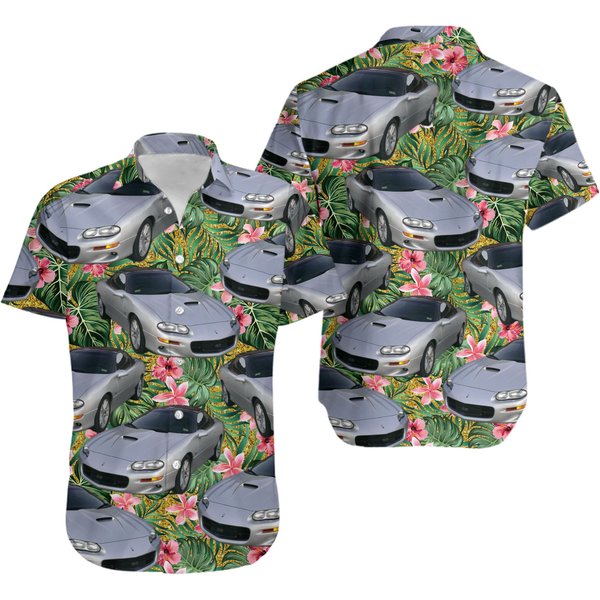 Personalized Muscle Car Hawaiian Shirt - Custom Car Photo Shirt-image