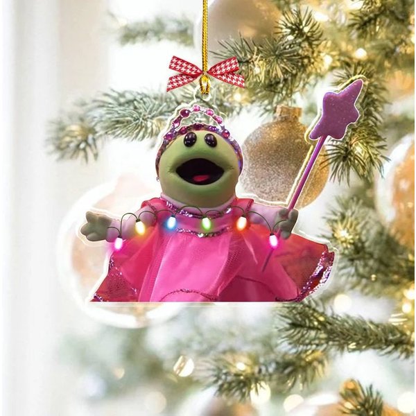 Nanalan Who's That Wonderful Girl Ornament, Tiktok Viral Green Puppet Music-image