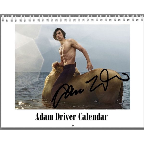 Adam Driver 2025 Wall Calendar With His Quotes And Signature-image