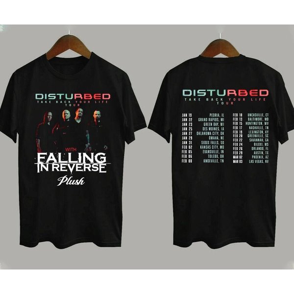 Disturbed Take Back Your Life Tour Falling In Reverse 2024 Tour Shirt-image