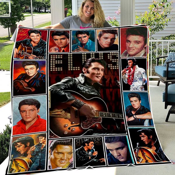 Elvis Presley Quilt, Rock N Roll King Quilt-image