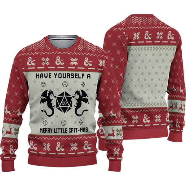 Have Yourself A Merry Little Crit-Mas Dungeons & Dragons Ugly Christmas-image