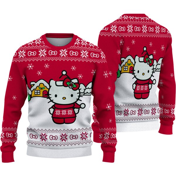Ugly Christmas Hello Kitty's Santa Sweater-image