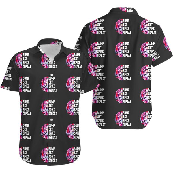 Bump Set Spike Repeat Volleyball Setter Spiker Hawaiians-image