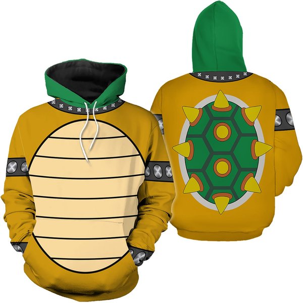 Mario Bowser 3D Full Over Print Hoodie-image