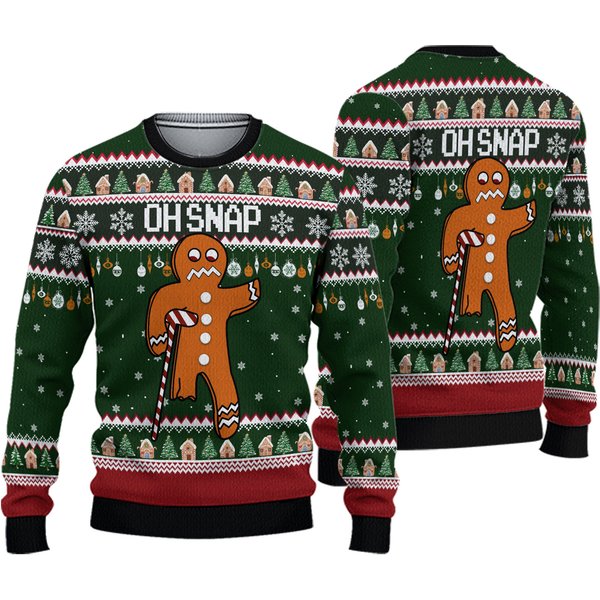 Oh Snap Gingerbread Christmas Ugly Sweater-image