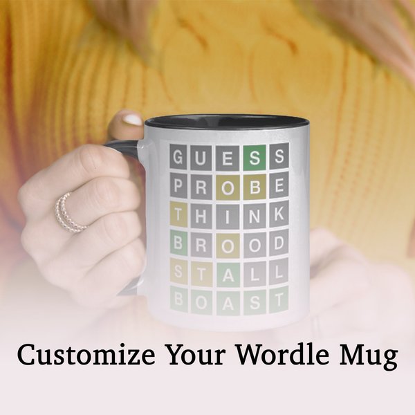 Customized Wordle Mug: Choose Your Own Wordle Guesses-image