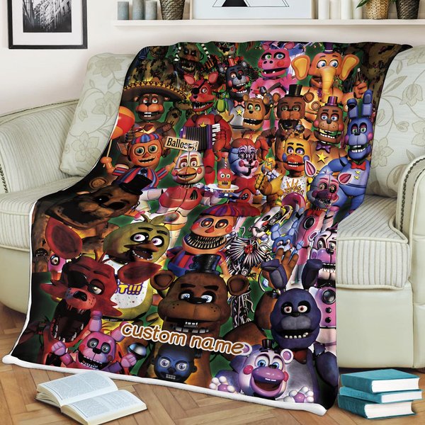 Five Nights At Freddy's Custom Name Double Layer Blanket-image
