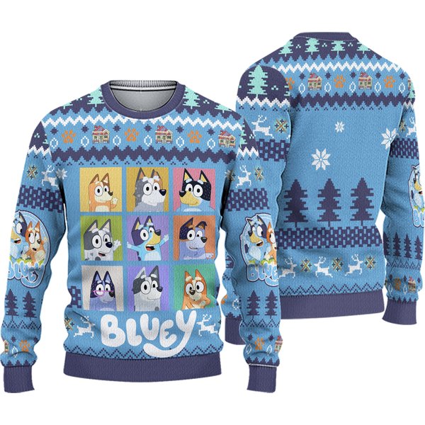 Blue Dog Ugly Christmas Sweater-image