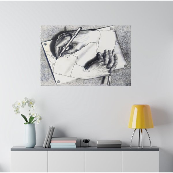 Drawing Hands By M.C. Escher Canvas-image