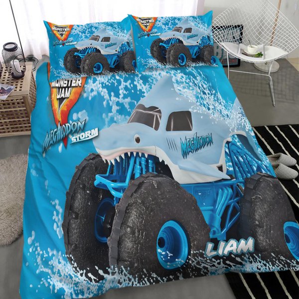 Megalodon Monster Truck Custom Bedding Set-image