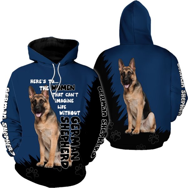 German Shepherd Dog Lover 3d All Over Print Pullover Hoodie