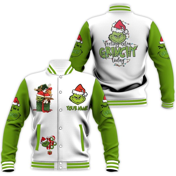Christmas Grinmas Baseball Jacket-image