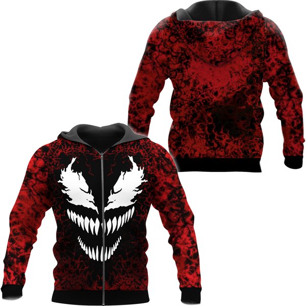 Venom Carnage Hoodie, 3D Zip Hoodie-image