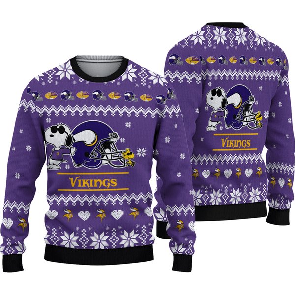 Vikings Football Christmas Ugly Sweater-image