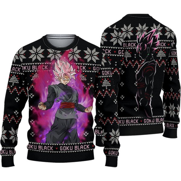 Dragon Ball Goku Black Rose Ugly Christmas Sweaters-image