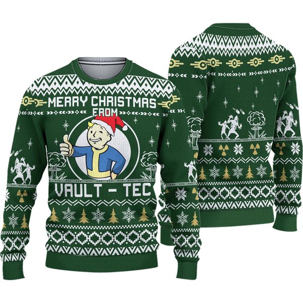 Funny Vault Tec Falllout Ugly Christmas Sweater-image