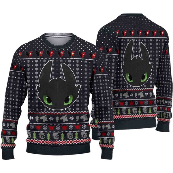 Toothless How To Train Your Dragon Merry Christmas Sweater-image