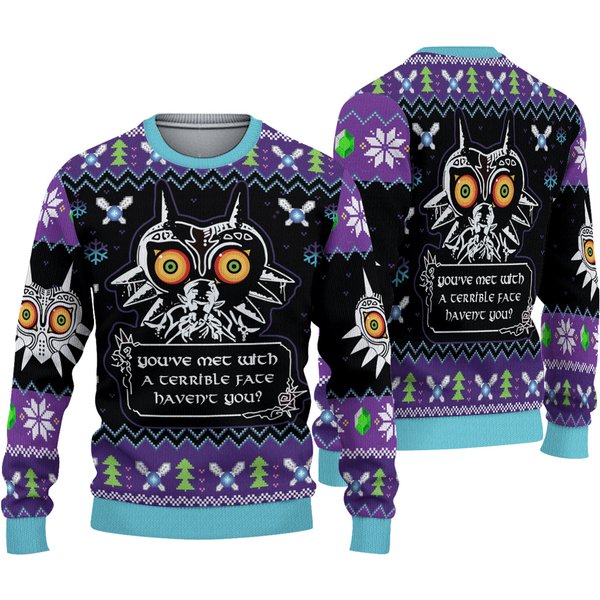 You Met With A Terrible Fate Majoras Mask The Legend Of Zelda Ugly Christmas Sweater-image
