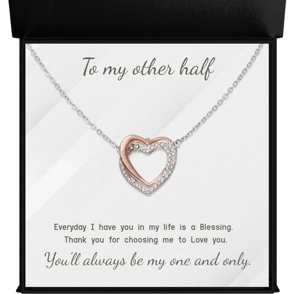 Twin Flames - Interlocking Hearts Necklace, Necklace For Her